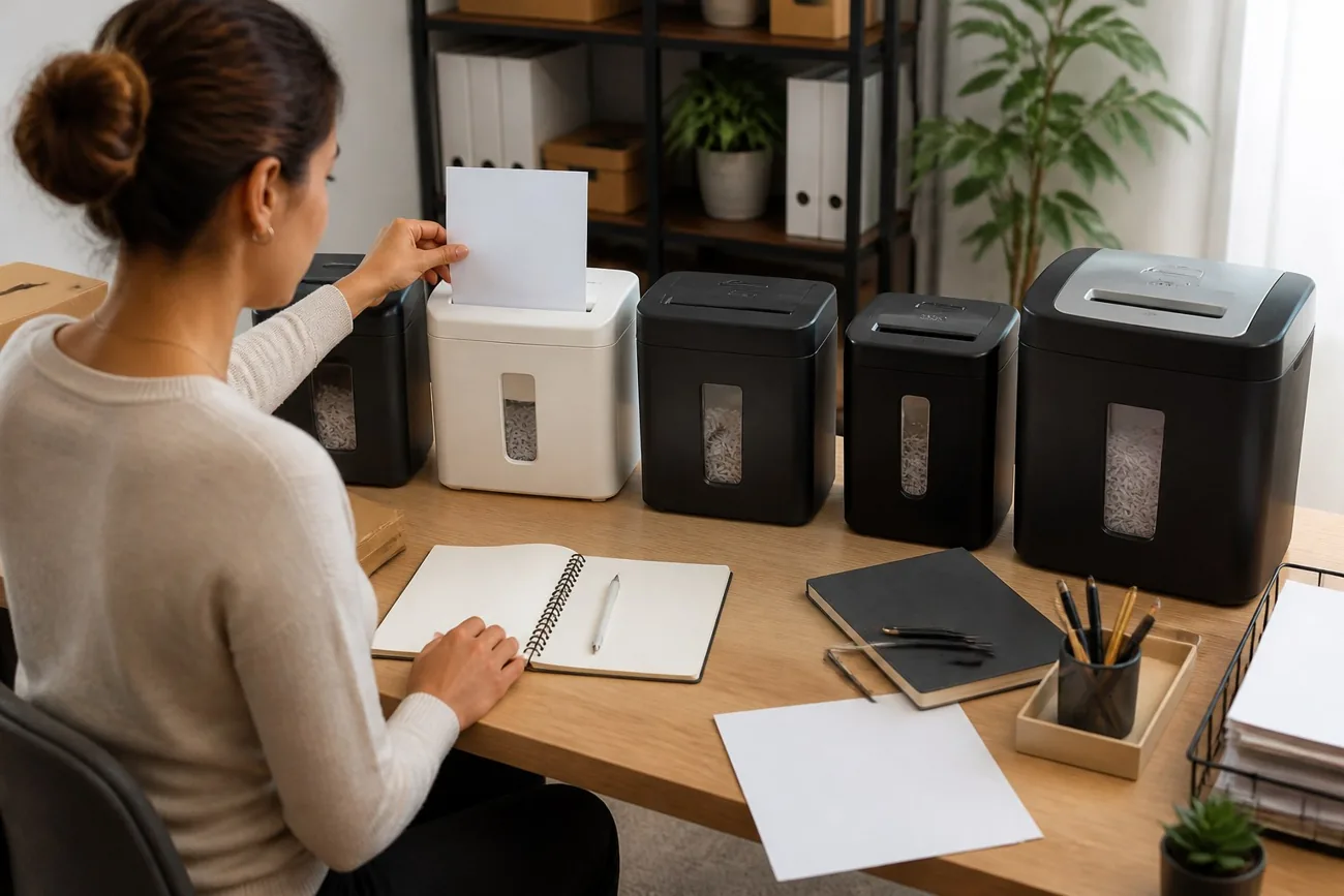 small business paper shredder workspace