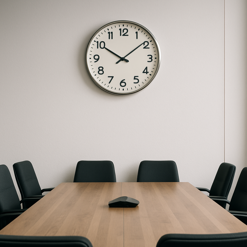 Room Size conference room wall clock scene